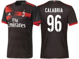 Men 96 Davide Calabria Jersey Away Soccer AC Milan Jersey 2018 Serie A