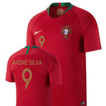 Men #9 Andre Silva Jersey Home Portugal National 2018 FIFA World Cup