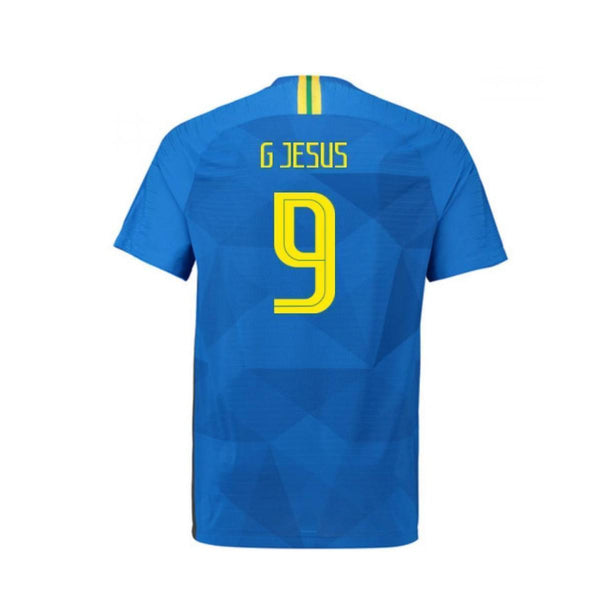 Men #9 G.Jesus Jersey Away Brazil National 2018 FIFA World Cup