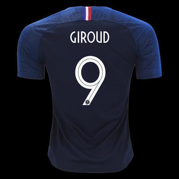 Men #9 Giroud Jersey Blue France National 2018 FIFA World Cup