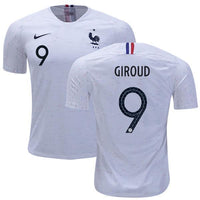 Men #9 Olivier Giroud Jersey White France National 2018 FIFA World Cup