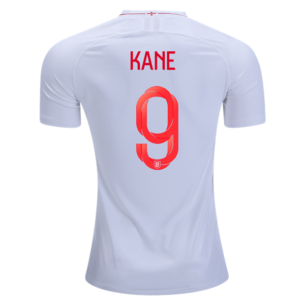 Men #9 Kane Jersey Home England National 2018 FIFA World Cup