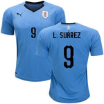 Men 9 Luis Suarez Jersey Soccer Uruguay Jersey World Cup 2018 Jersey