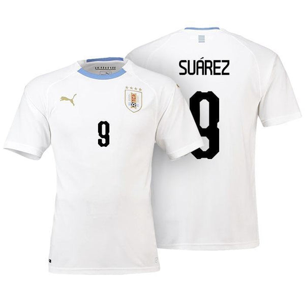 Men #9 Luis Suarez Jersey Uruguay National 2018 FIFA World Cup Player