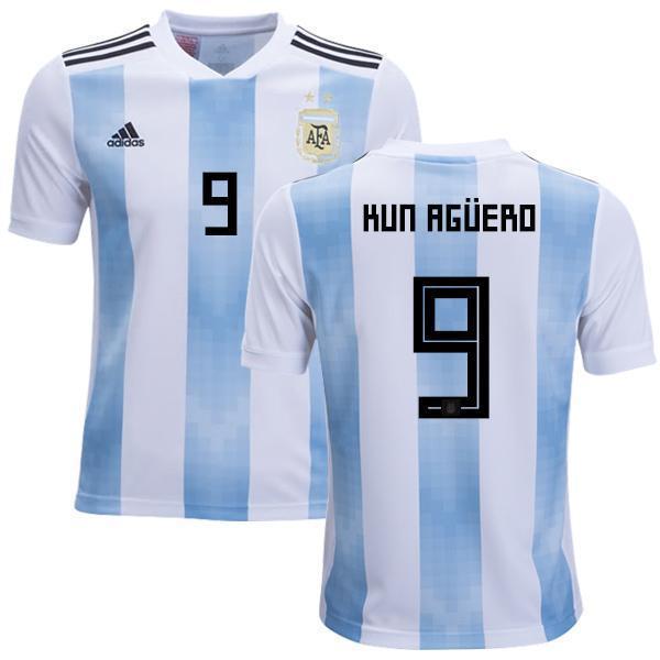 Men #9 Sergio Agüero Jersey Argentina National 2018 FIFA World Cup Fanatics