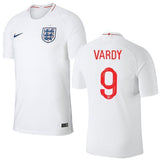 Men #9 Vardy Jersey Home England National 2018 FIFA World Cup
