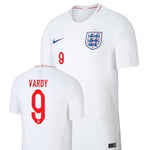Men #9 Vardy Jersey Home England National 2018 FIFA World Cup
