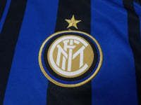 Men 00 Custom Jersey Home Soccer Inter Milan FC Jersey 2018 Serie A