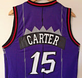 Men 15 Vince Carter Jersey Purple Toronto Raptors Throwback Swingman