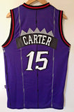 Men 15 Vince Carter Jersey Purple Toronto Raptors Throwback Swingman