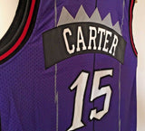 Men 15 Vince Carter Jersey Purple Toronto Raptors Throwback Swingman