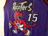 Men 15 Vince Carter Jersey Purple Toronto Raptors Throwback Swingman