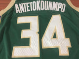 Men 34 Giannis Antetokounmpo Jersey Green Milwaukee Bucks Fanatics