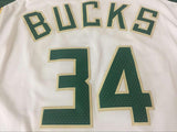 Men 34 Giannis Antetokounmpo Jersey White&Green Milwaukee Bucks Fanatics