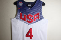 Men 4 Stephen Curry Jersey White USA Dream Team Swingman Jersey
