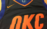 Men 0 Russell Westbrook Jersey Blue Oklahoma City Thunder Authentic Player