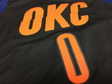 Men 0 Russell Westbrook Jersey Blue Oklahoma City Thunder Authentic Player