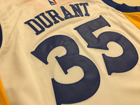 Men GSW 35 Kevin Durant Jersey White Golden State Warriors Swingman