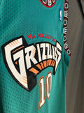 Men 10 Mike Bibby Jersey Green Vancouver Grizzlies Throwback Swingman