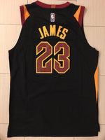 Men Cleveland Cavaliers 23 Lebron James Jersey Black Authentic Player version