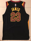 Men Cleveland Cavaliers 23 Lebron James Jersey Black Authentic Player version