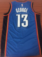 Men OKC 13 Paul George Jersey Blue Oklahoma City Thunder Swingman Fanatics