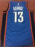 Men OKC 13 Paul George Jersey Blue Oklahoma City Thunder Swingman Fanatics