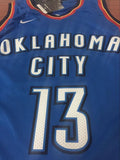 Men OKC 13 Paul George Jersey Blue Oklahoma City Thunder Swingman Fanatics