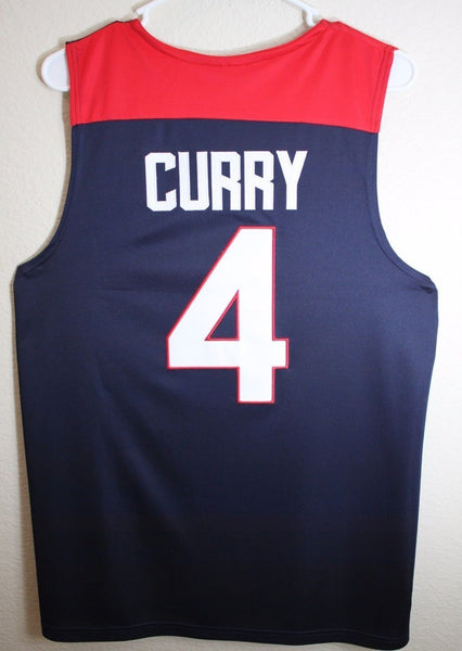 Men 4 Stephen Curry Jersey Black color USA Dream Team Swingman