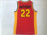 Men 22 Carmelo Anthony Jersey Red Oak Hill Swingman Jersey Fanatics