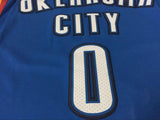 Men 0 Russell Westbrook Jersey Blue Oklahoma City Thunder Swingman Fanatics