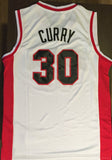 Men Davidson Wildcats 30 Stephen Curry Jersey White Swingman
