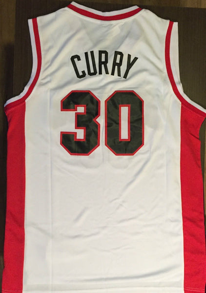 Men Davidson Wildcats 30 Stephen Curry Jersey White Swingman