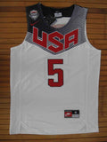 Men 5 Kevin Durant Jersey White Team USA Swingman Fanatics