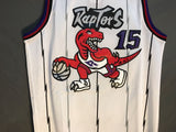 Men 15 Vince Carter Jersey White Toronto Raptors Throwback Swingman
