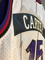 Men 15 Vince Carter Jersey White Toronto Raptors Throwback Swingman