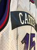 Men 15 Vince Carter Jersey White Toronto Raptors Throwback Swingman