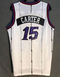 Men 15 Vince Carter Jersey White Toronto Raptors Throwback Swingman