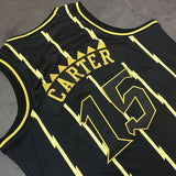 Men 15 Vince Carter Jersey Gold Hardwood Classics Toronto Raptors Jersey