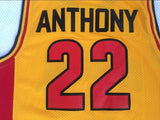 Men 22 Carmelo Anthony Jersey Yellow Oak Hill Swingman Jersey Fanatics