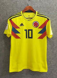 2018 Men Colombia Jersey Home #10 James Jersey World Cup Jersey Fans