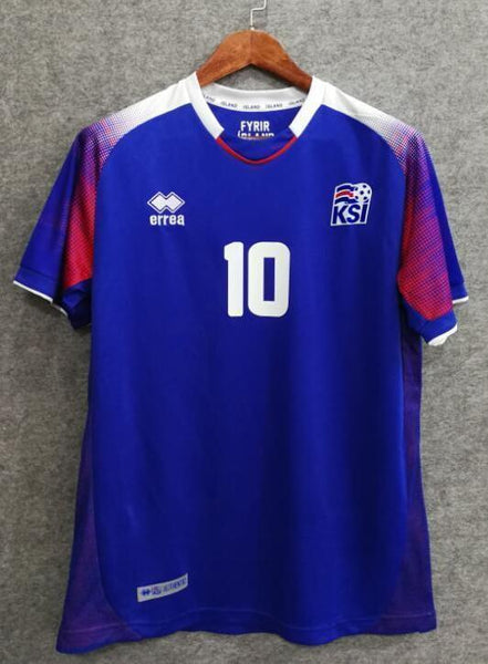 2018 Men Iceland Jersey Home Stadium Soccer World Cup Jersey Fanatics