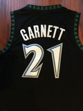 Men 21 Kevin Garnett Jersey Black Minnesota Timberwolves Swingman Jersey
