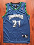Men 21 Kevin Garnett Swingman Jersey Blue Minnesota Timberwolves Jersey