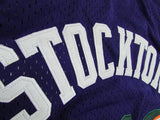 Men 12 John Stockton Jersey Purple Utah Jazz Jersey Throwback Swingman