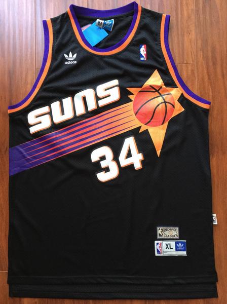 Men 34 Charles Barkley Jersey Black Phoenix Suns Swingman Fanatics