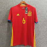 2018 Men Spain Jersey Home Iniesta Jersey Soccer World Cup Jersey Fanatics